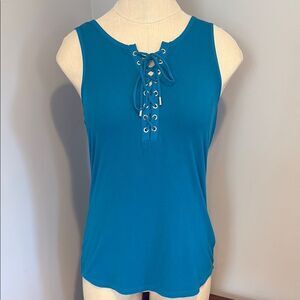 White House Black Market Lace Up Grommet Tank Top Size XS